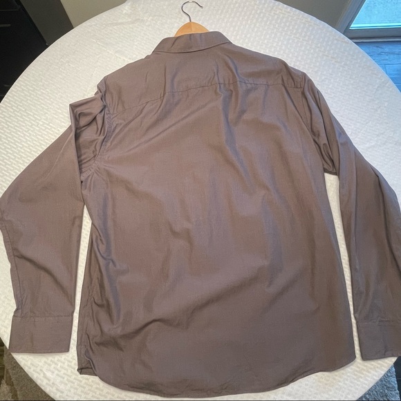 UNTUCKIt Classic Gray Cotton Shirt with Diamond Print Trim - XX Large Slim Fit - Picture 4 of 5